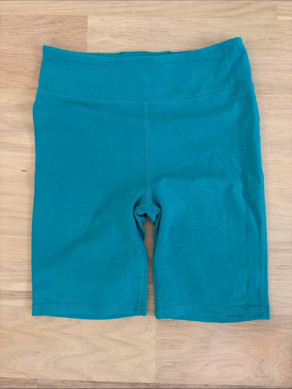 J.Crew Weekend Women’s Teal High-Waist Bike Shorts, M, GUC